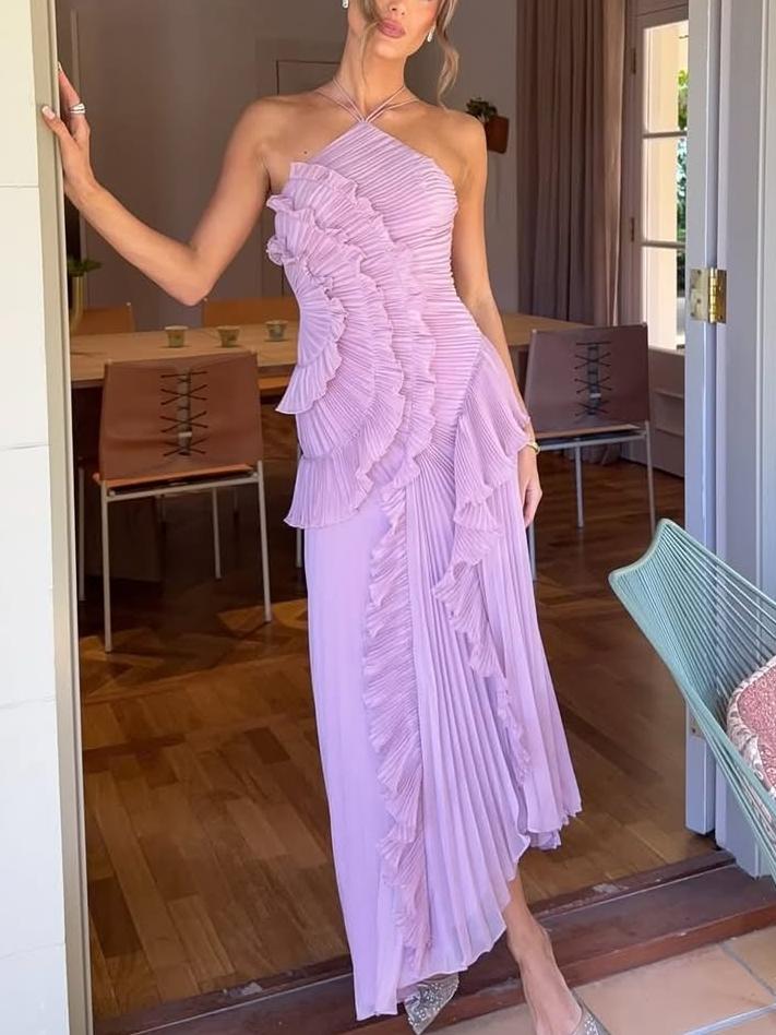 Élise - Vestido Maxi Plisado