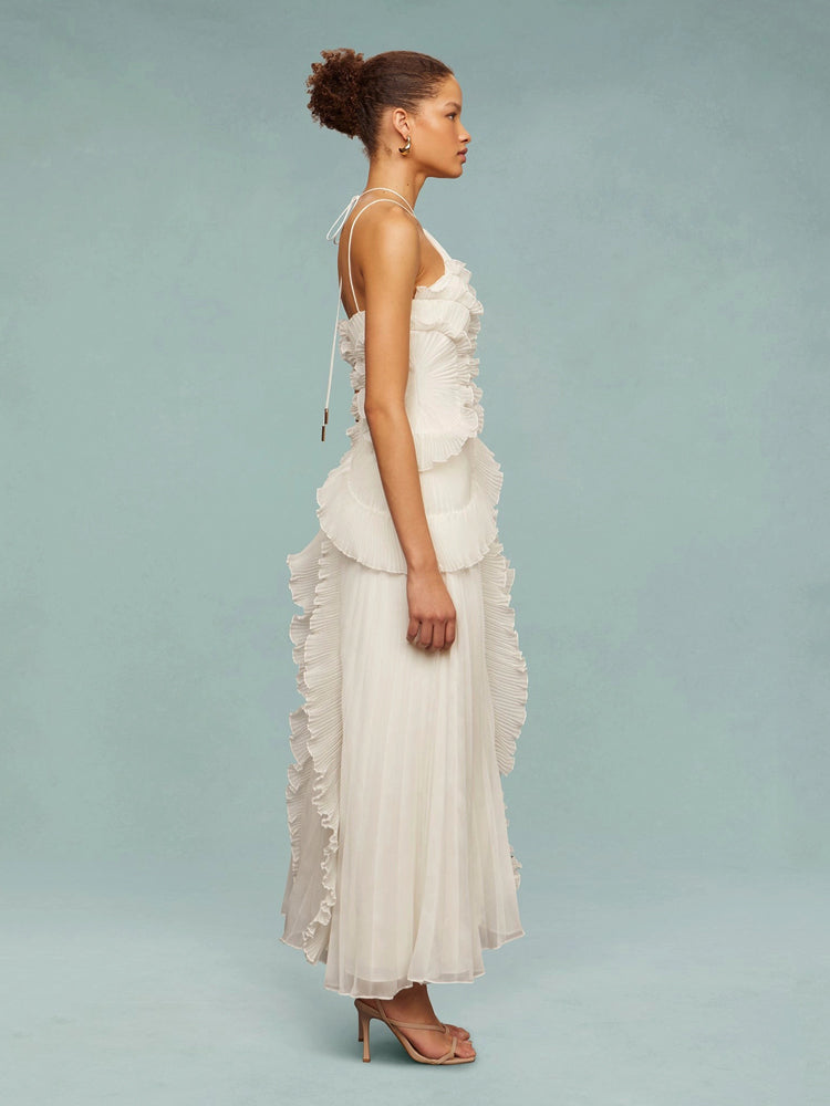 Élise - Vestido Maxi Plisado