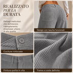 Pantaloni a gamba larga da donna, taglio comodo e rilassato