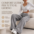 Pantaloni a gamba larga da donna, taglio comodo e rilassato