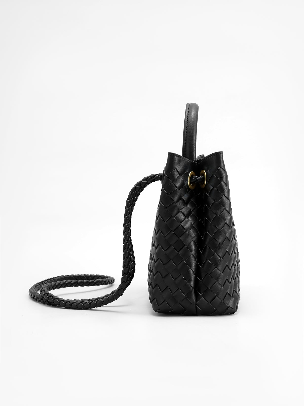 Bolso Con Asa y Detalle De Espiral Metálica