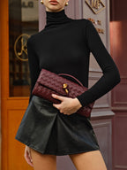 Bolso De Hombro Tipo Clutch Con Solapa