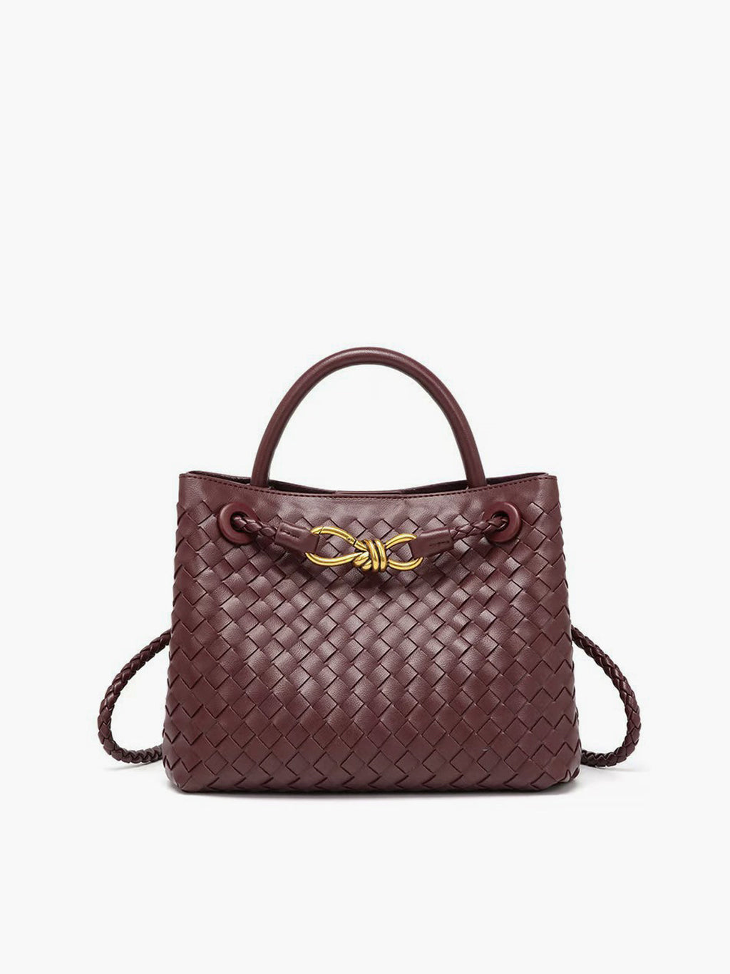 Bolso Con Asa y Detalle De Espiral Metálica