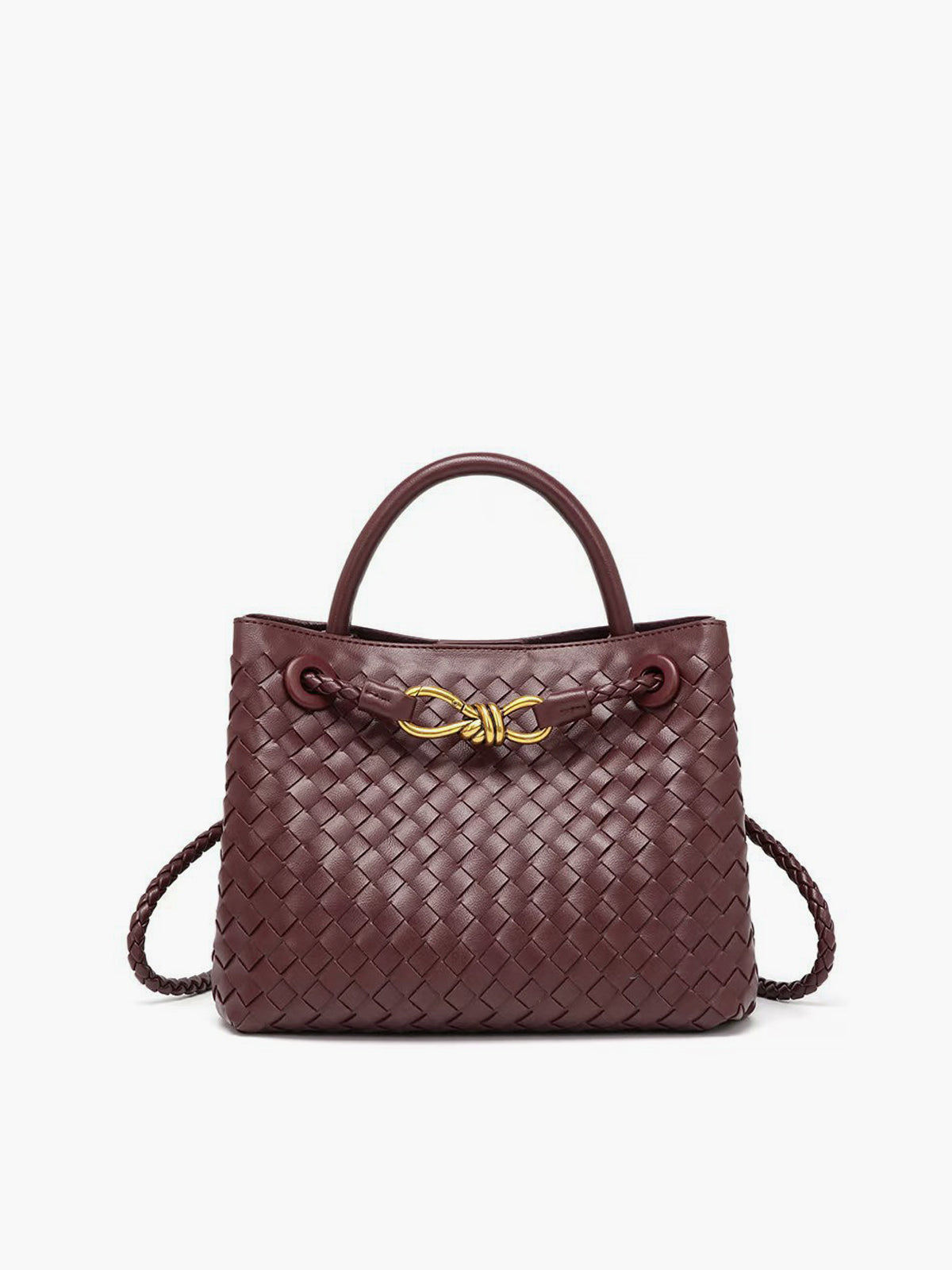 Bolso Con Asa y Detalle De Espiral Metálica
