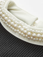 Jersey Con Ribetes En Contraste y Detalles De Perlas