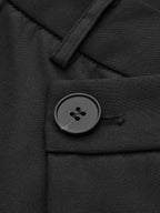 Pantalones De Vestir De Corte Ancho Con Botones En Capas Asimétricas