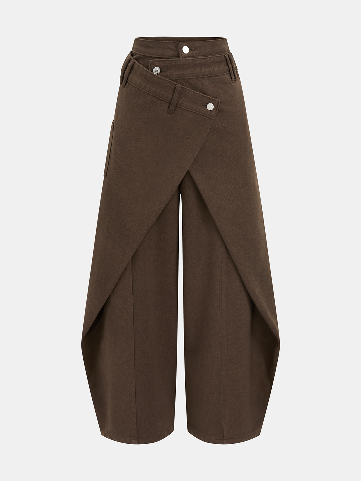 Jeans Wide-Leg Cruce Frontal