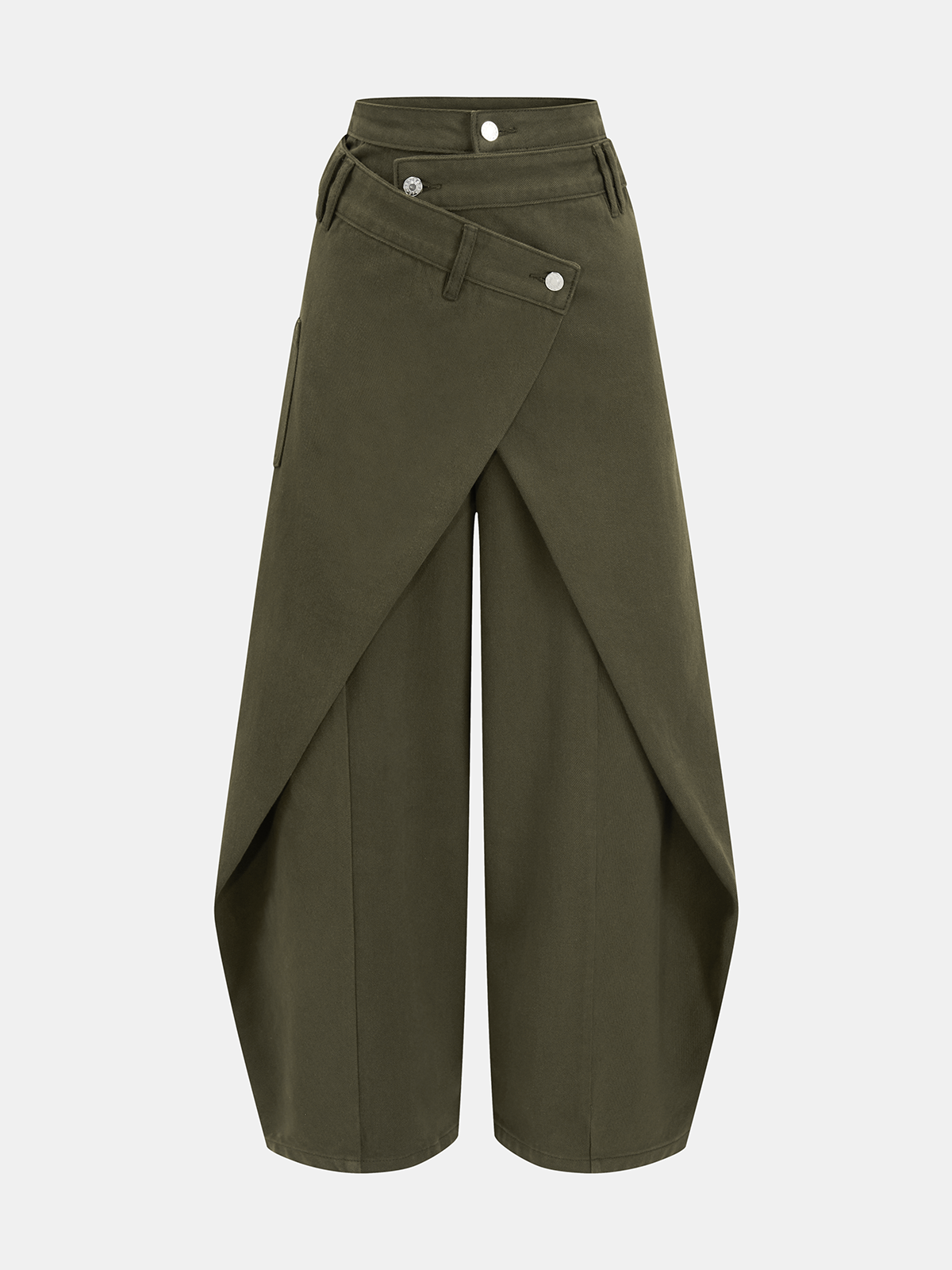 Jeans Wide-Leg Cruce Frontal