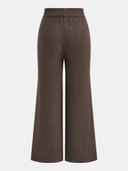 Pantalones De Punto De Corte Ancho Con Cordón