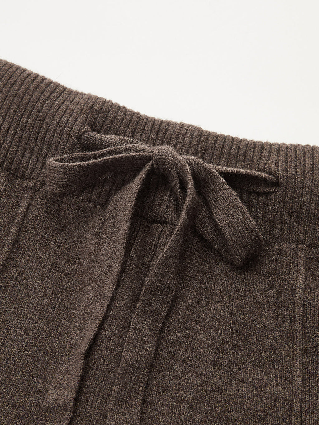 Pantalones De Punto De Corte Ancho Con Cordón
