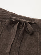 Pantalones De Punto De Corte Ancho Con Cordón