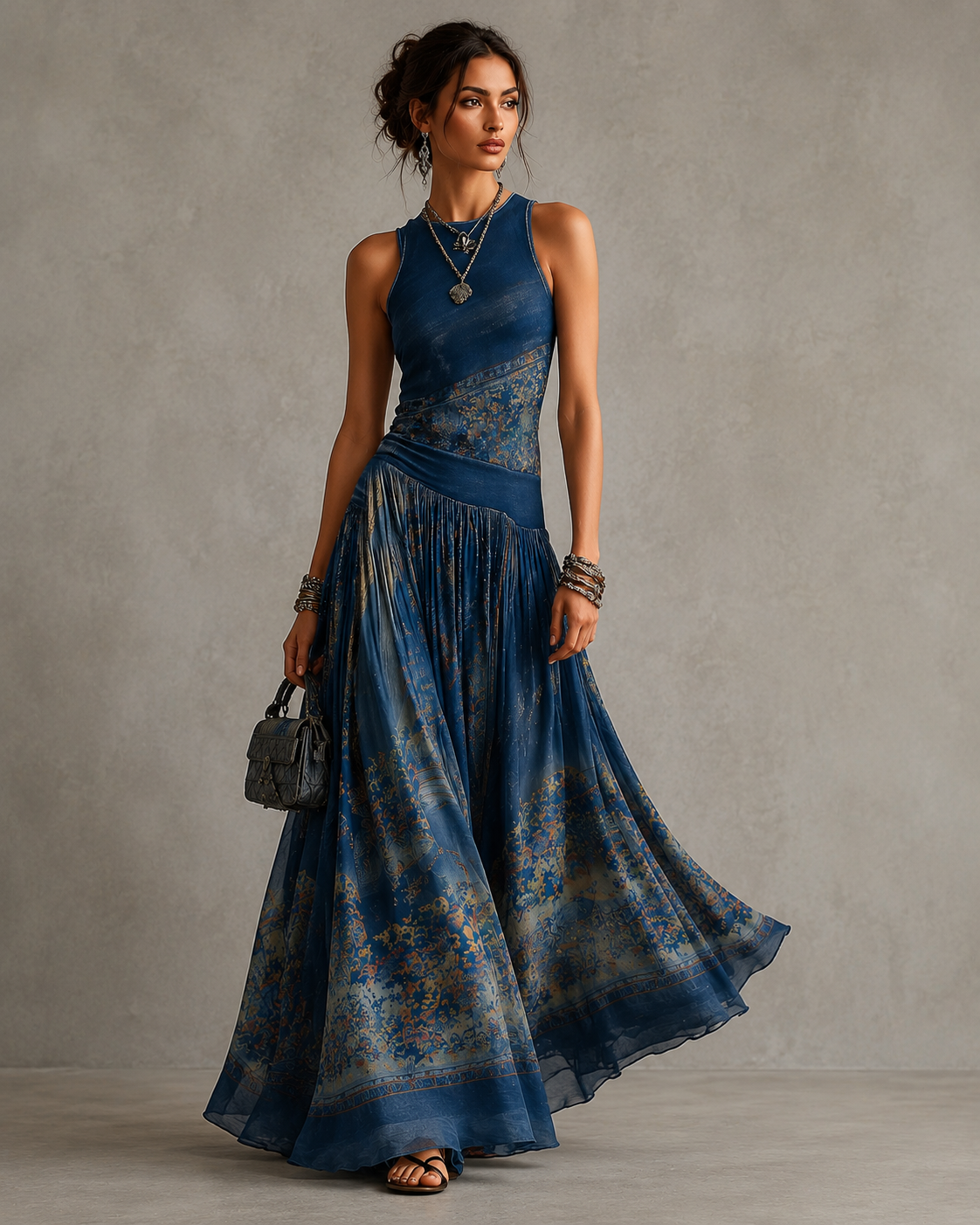 Luciana – Vestido Largo Fluido