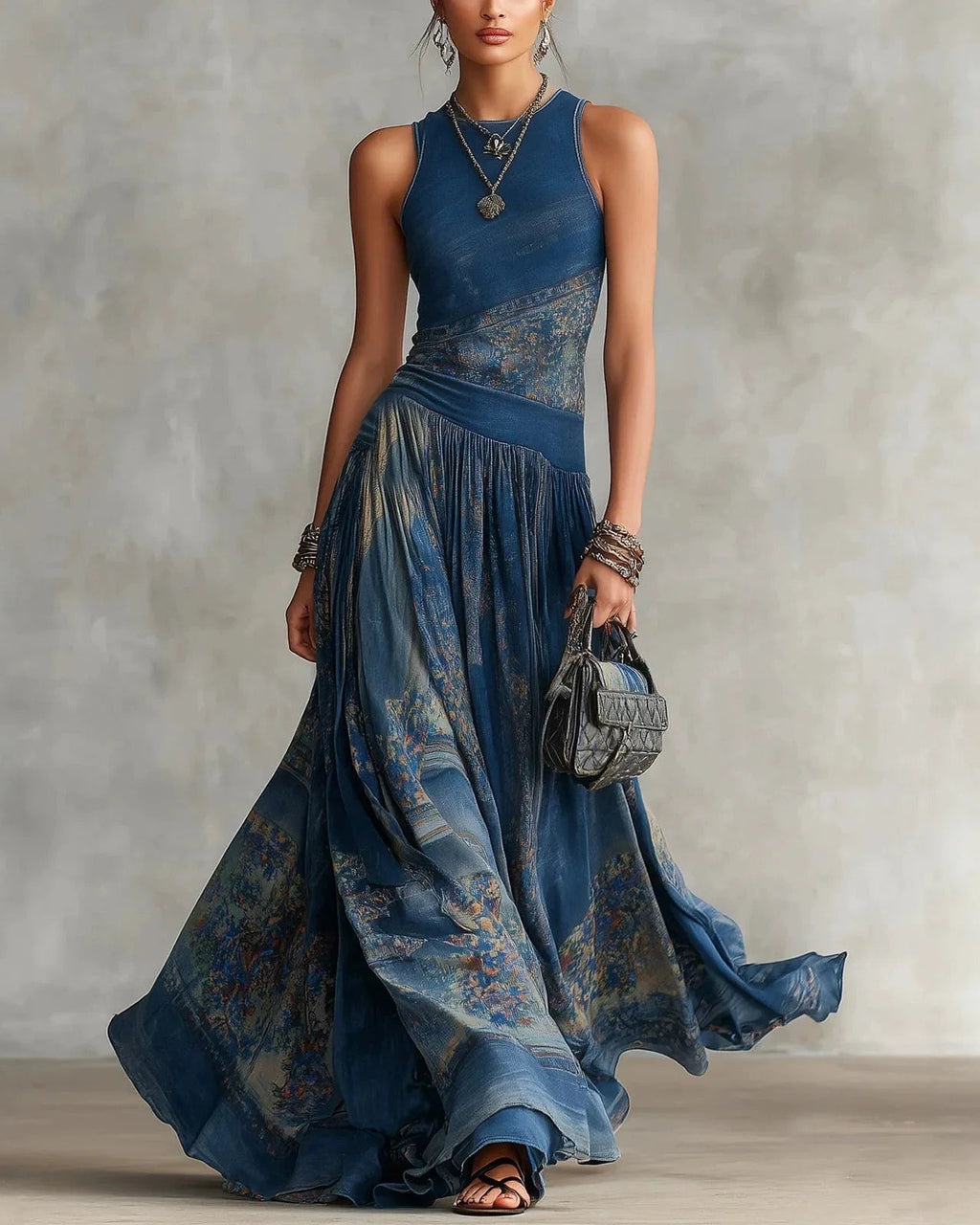 Luciana – Vestido Largo Fluido
