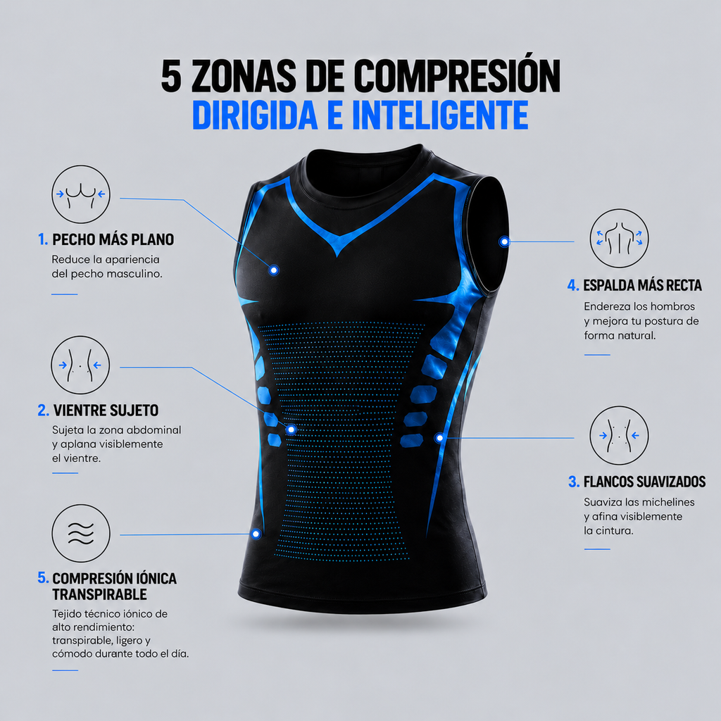 Camiseta Moldeadora de Compresión para Pádel | Hombre