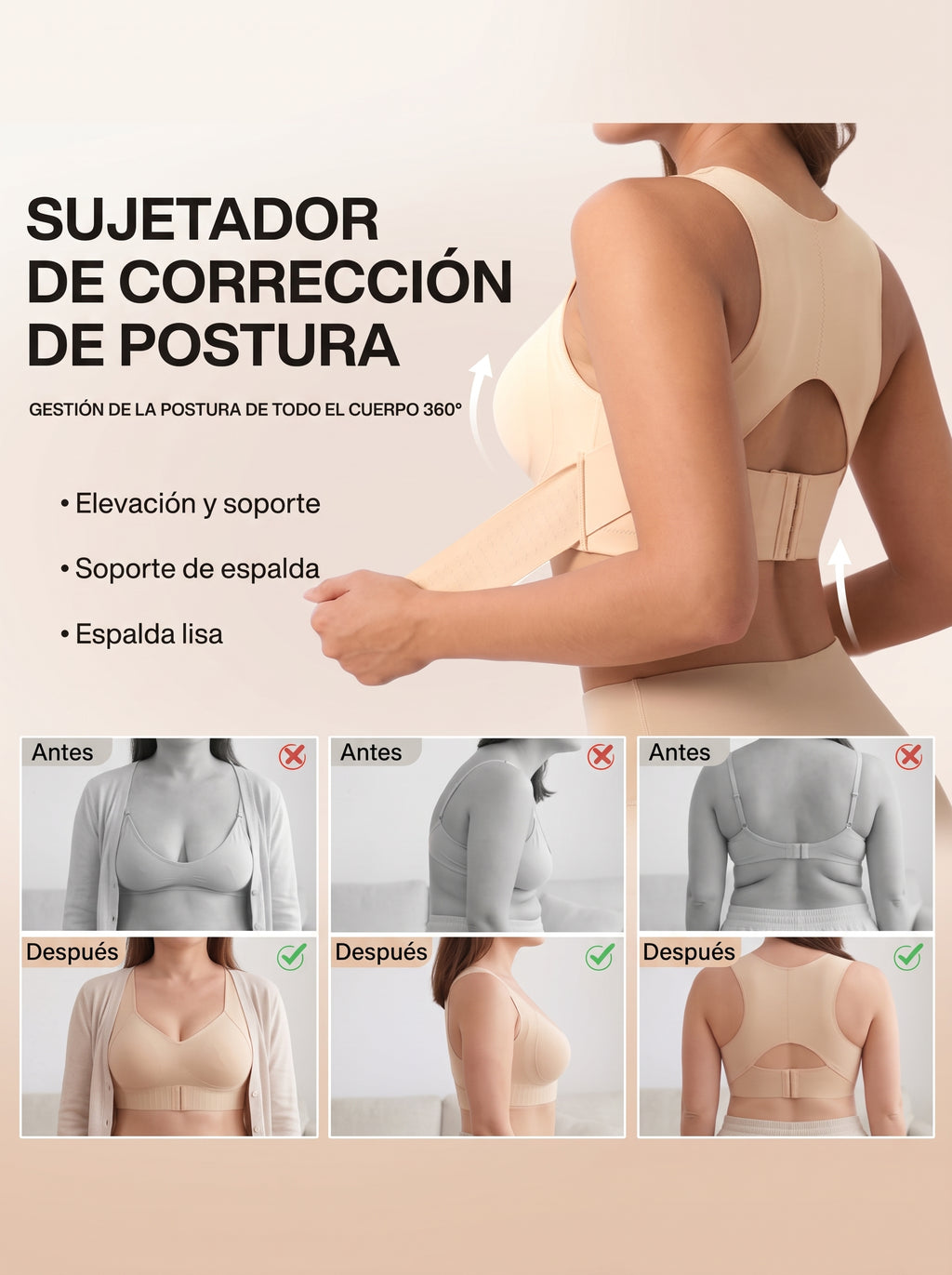 Sujetador Corrector de Postura Sin Costuras