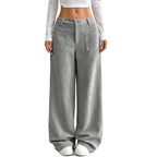 Pantaloni a gamba larga da donna, taglio comodo e rilassato